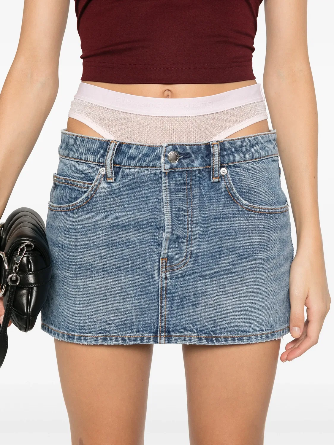Alexander Wang Мини-юбка индиго — фото 3