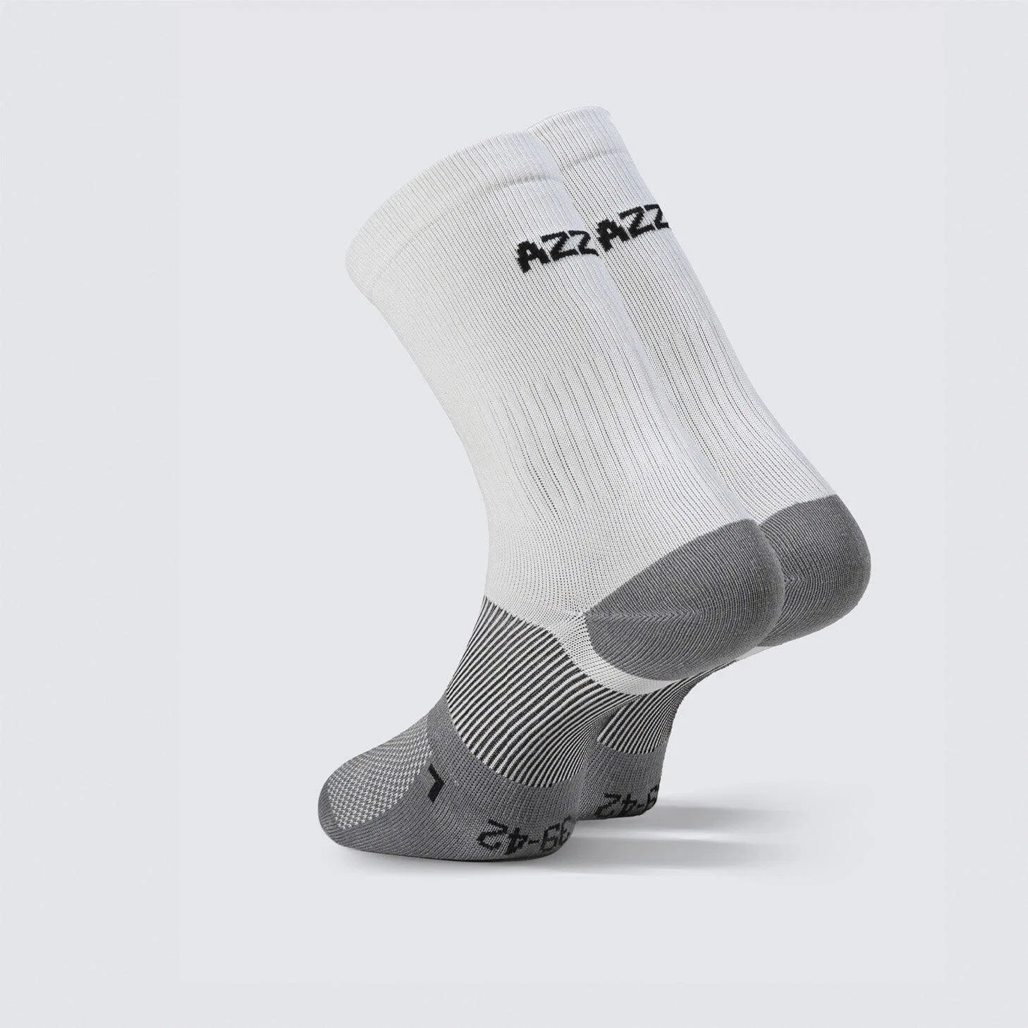 Детские компрессионные носки с противоскользящим покрытием Azza Fencing, White / Grey — фото 2
