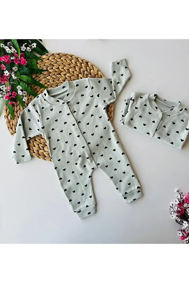 Детский комбинезон для новорожденных с принтом Minço Bebe, Khaki — фото 2