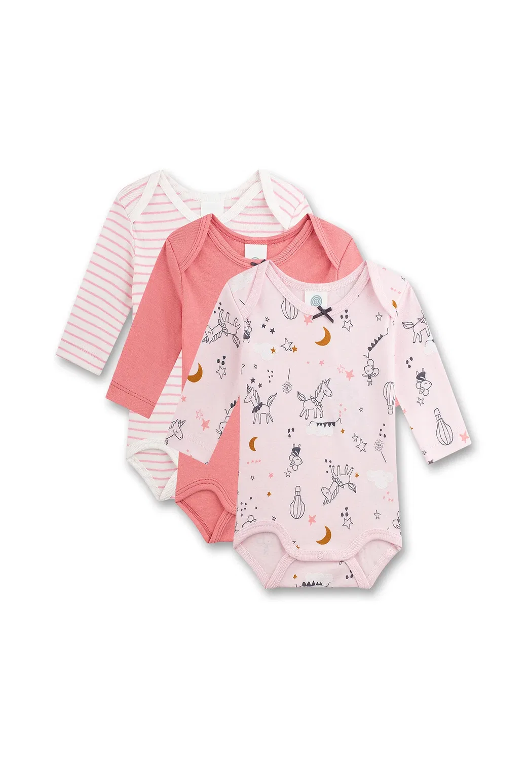 Baby-Body (dreierpack) лангарм - кузов Sanetta, Rosa