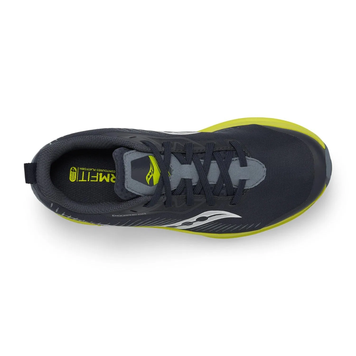 Детские кроссовки для мальчиков с технологией SPEEDROLL Endorphin Kdz Saucony, Navy Blue Citron — фото 2