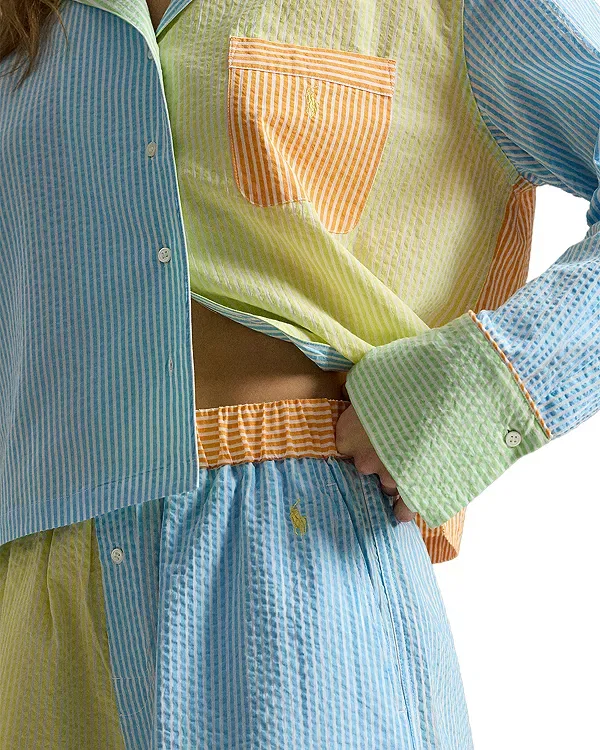 Женская пижама с принтом Pajama Set Polo Ralph Lauren, мультиколор — фото 3