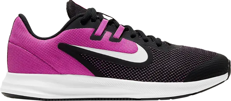 

Кроссовки Nike Downshifter 9 GS 'Black Active Fuchsia', розовый