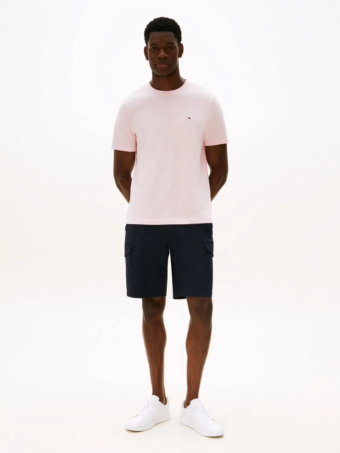 Футболка с вышивкой флага Tommy Hilfiger, розовый — фото 4