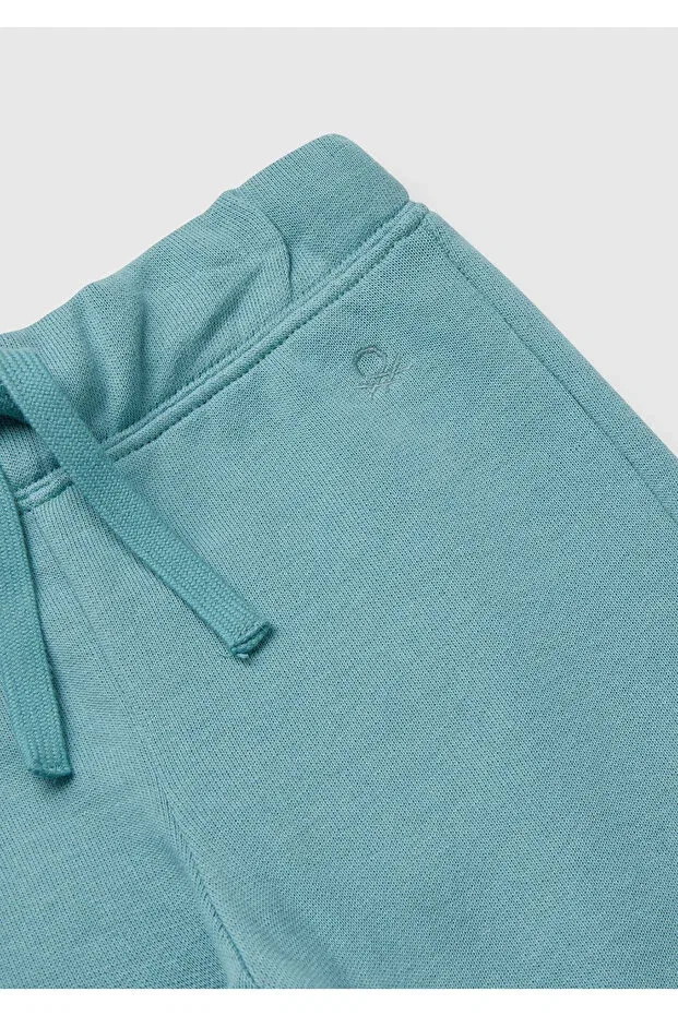Детские спортивные штаны для девочек с принтом Logo Embroidered United Colors Of Benetton, Gray-Green — фото 3