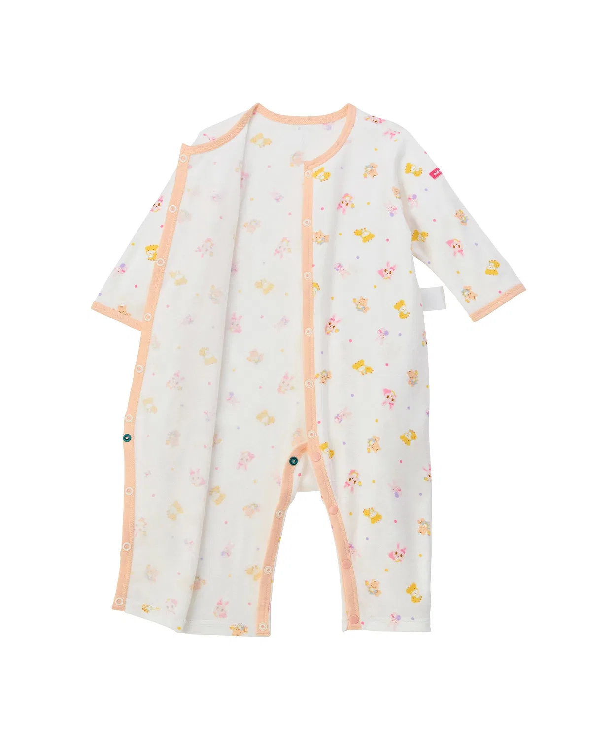 Детский боди-комбинезон с длинным рукавом модель Pure Veal MIKI HOUSE, Pink — фото 2