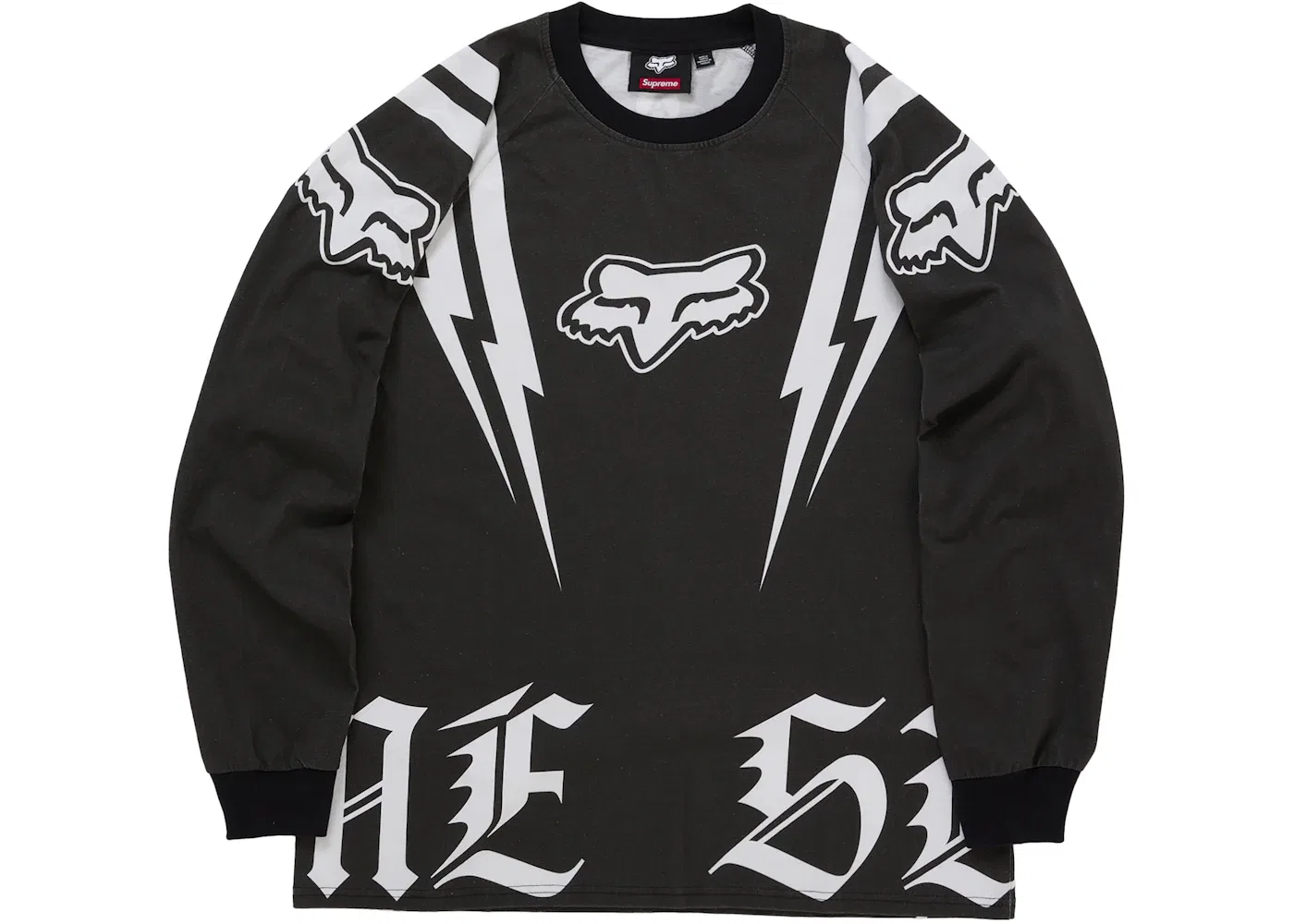 Мужской лонгслив с длинным рукавом Supreme Fox Racing Top, Black