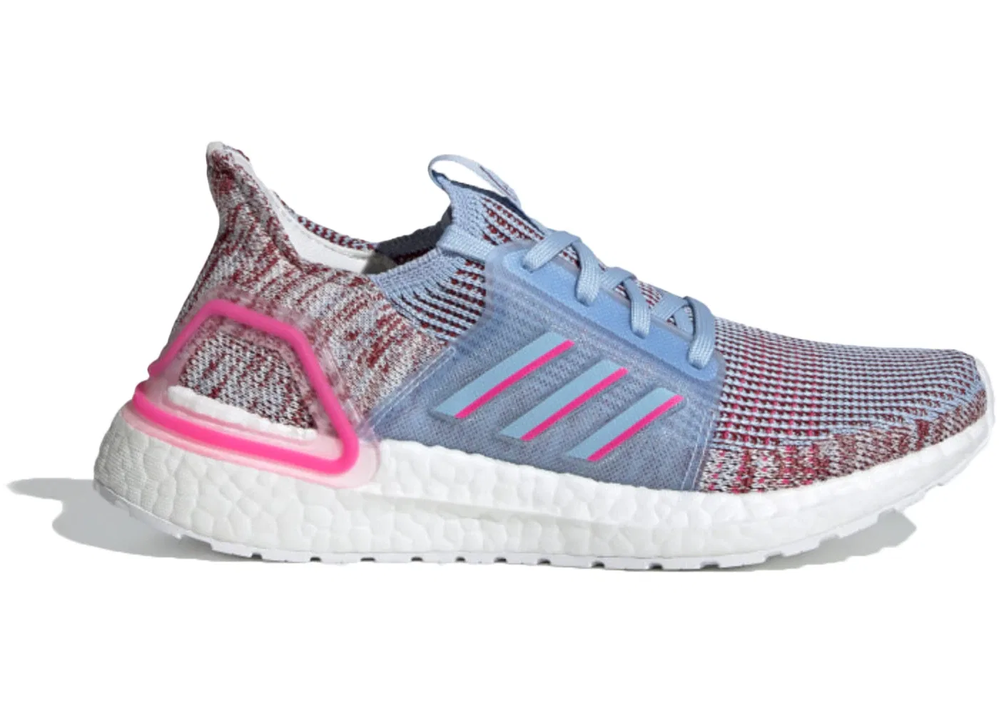 Детские кроссовки Lifestyle с технологией Boost Adidas Ultra Boost 19, Glow Blue/Shock Pink/Active Maroon