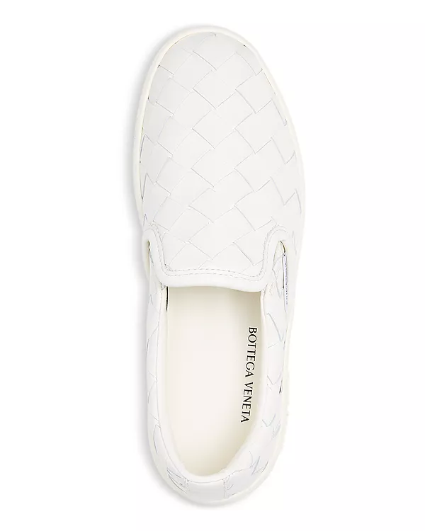 Женские плетеные слипоны Sawyer Bottega Veneta, белый — фото 3