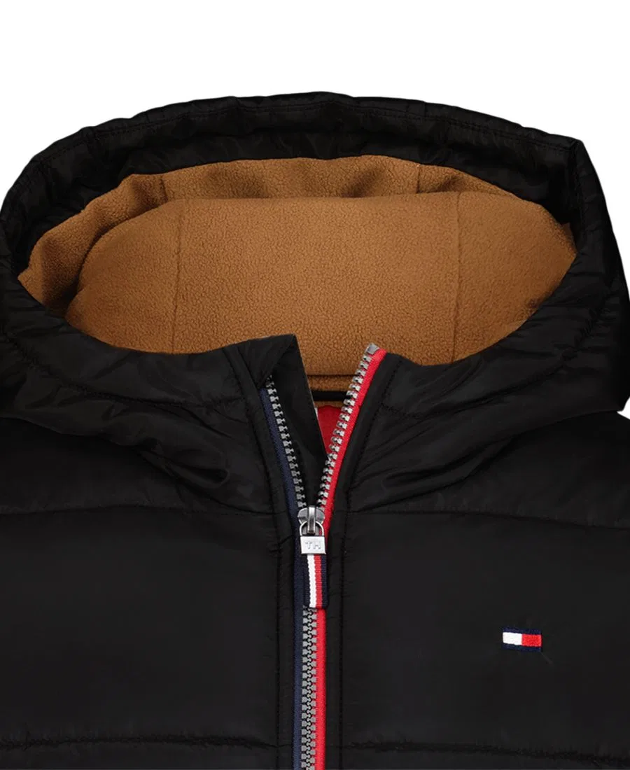 Куртка-пуховик с капюшоном, с принтом Tommy Hilfiger, Black — фото 4