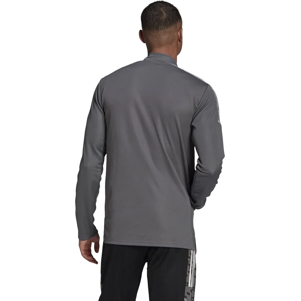 Мужская тренировочная куртка с коротким рукавом Adidas, Team Grey Four / White — фото 3