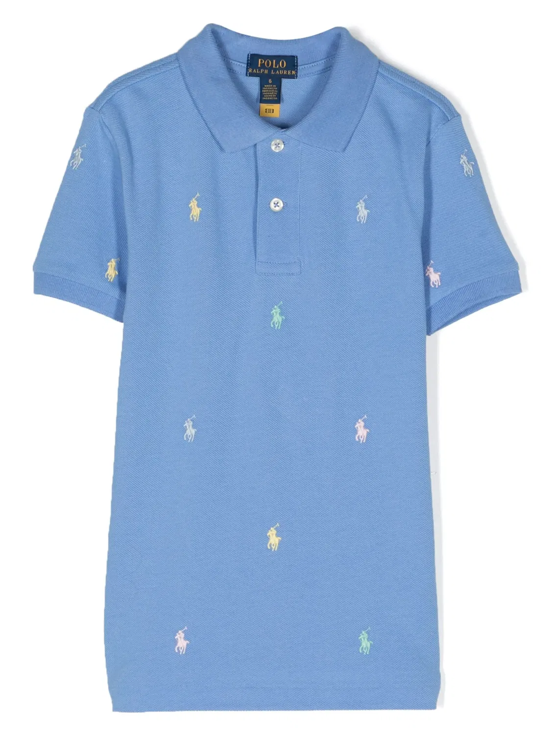 Поло с вышивкой Pony Polo Ralph Lauren, синий