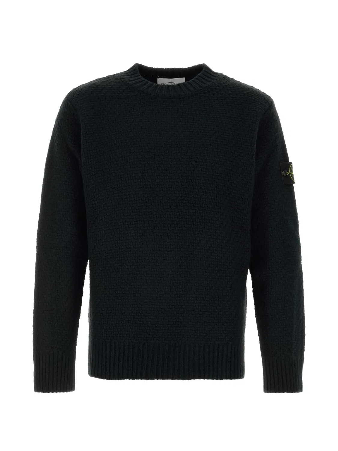 Stone Island Джемпер вафельной вязки черный