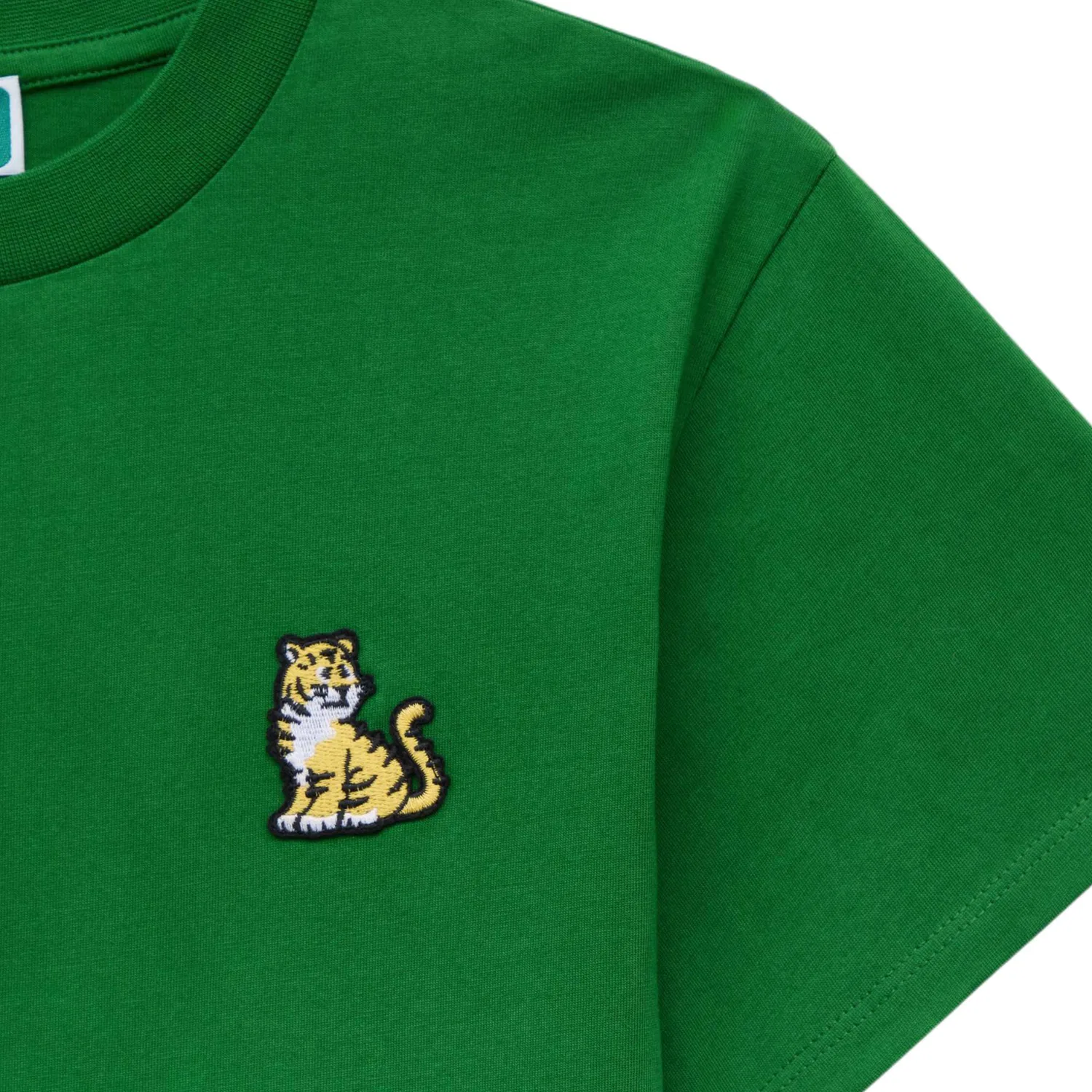 Детская футболка с круглым вырезом Dark Green KENZO — фото 4