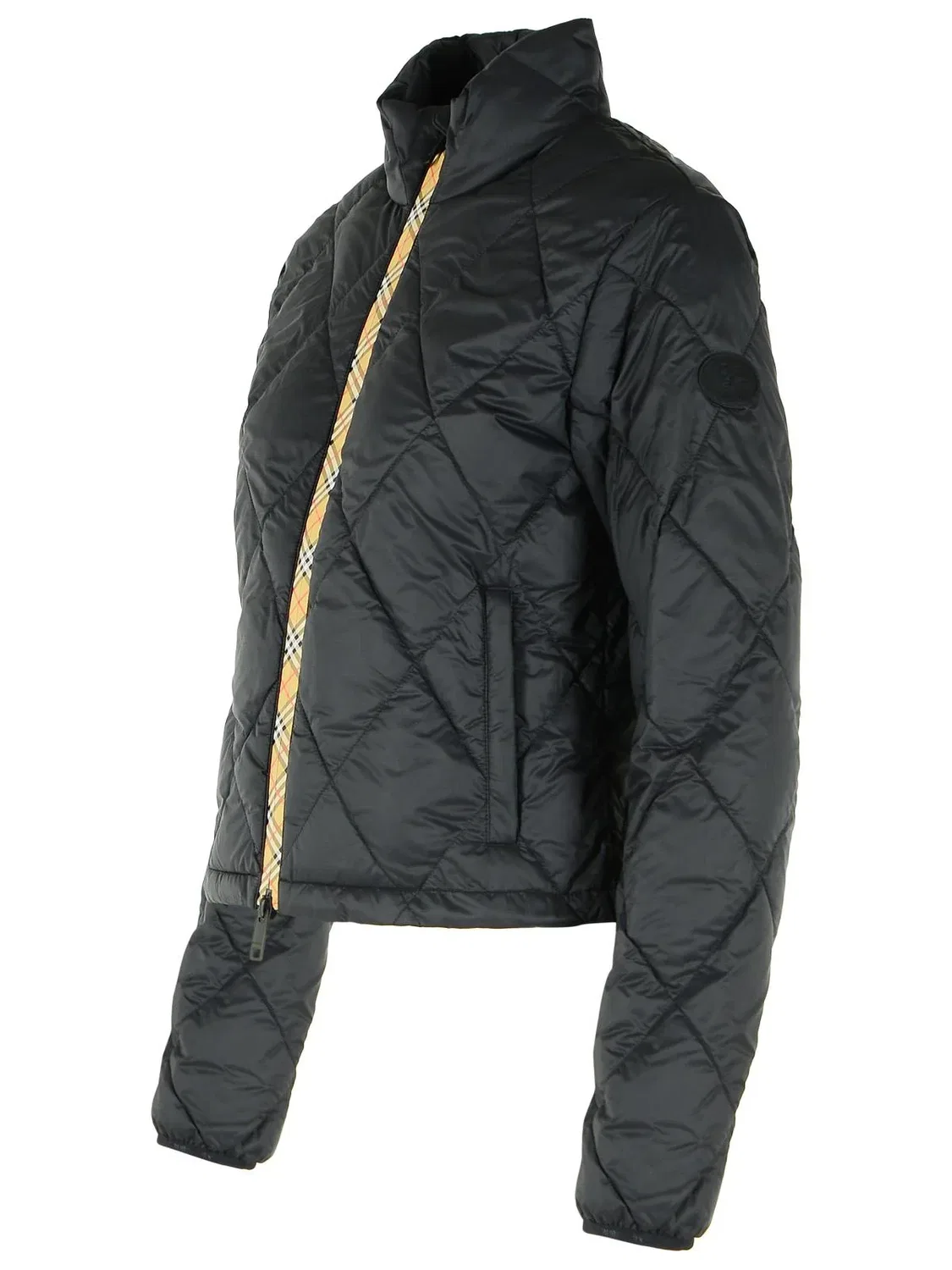 Женский стеганый пуховик на молнии Black Bramford Quilted Burberry, черный — фото 2