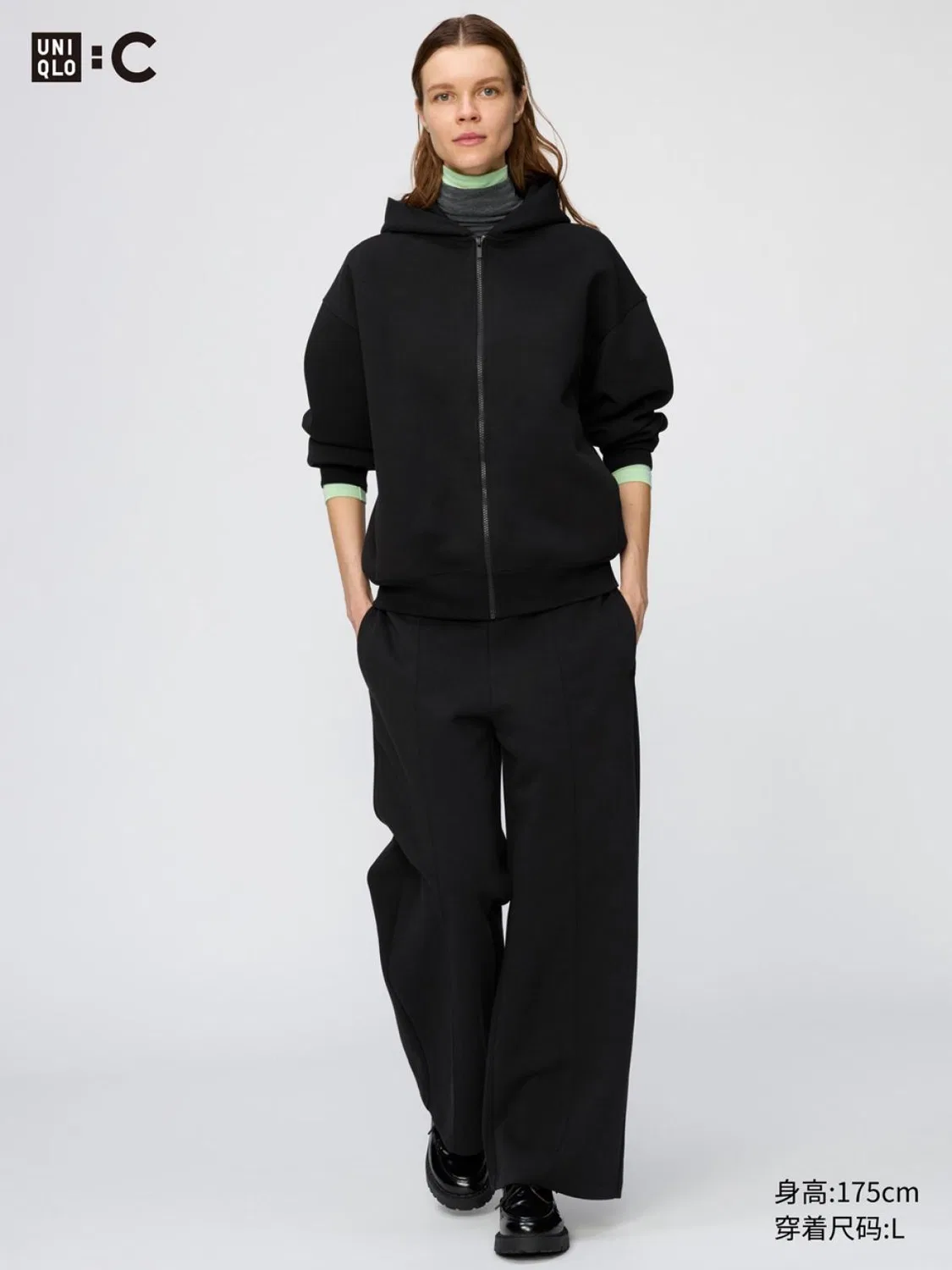 Брюки спортивные прямые Uniqlo, черный