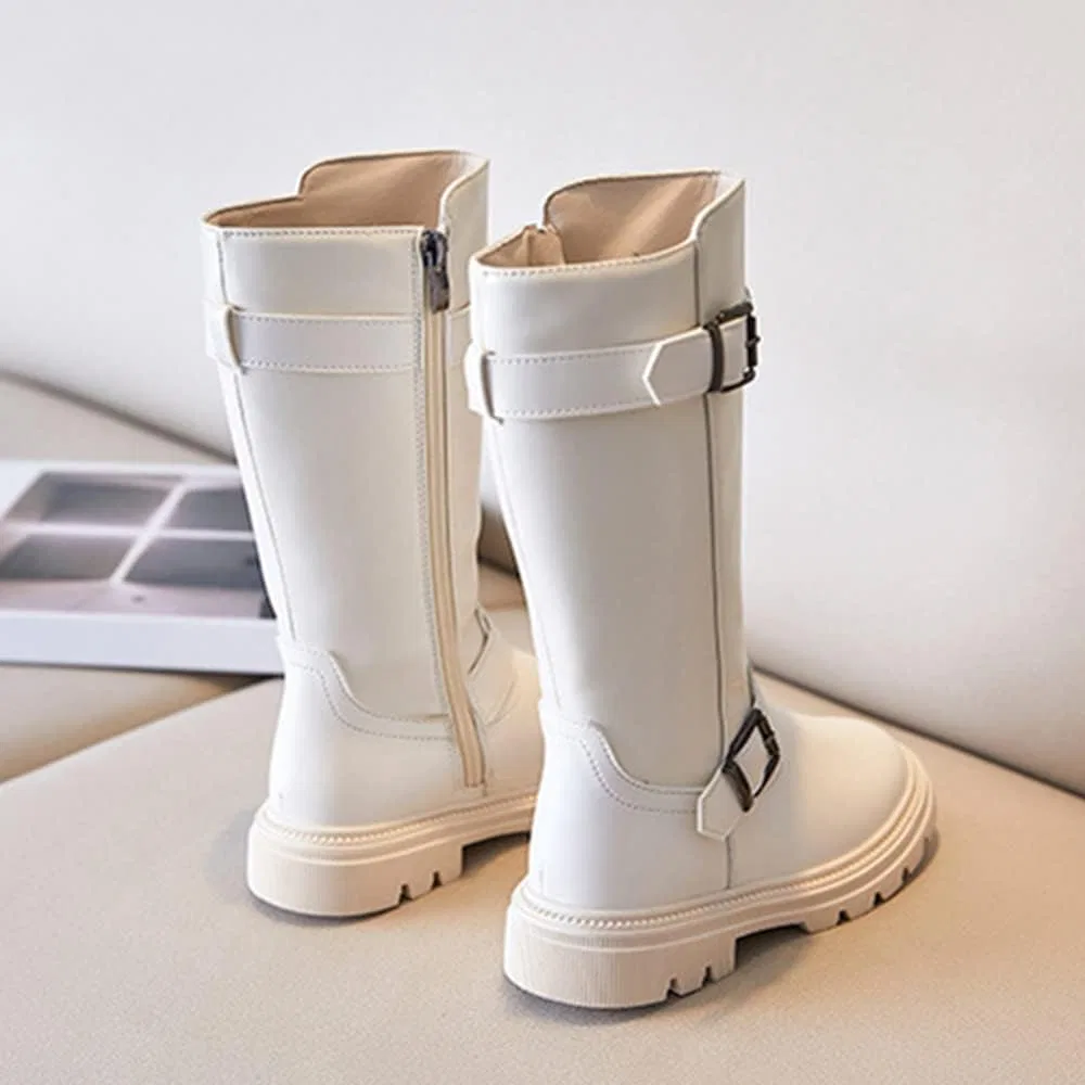 Детские зимние ботинки для девочек с молнией BININBOX, Beige — фото 4