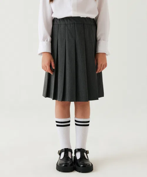 Детская юбка плиссе с длиной миди Medium Grey MUSINSA STANDARD KIDS, Medium Grey