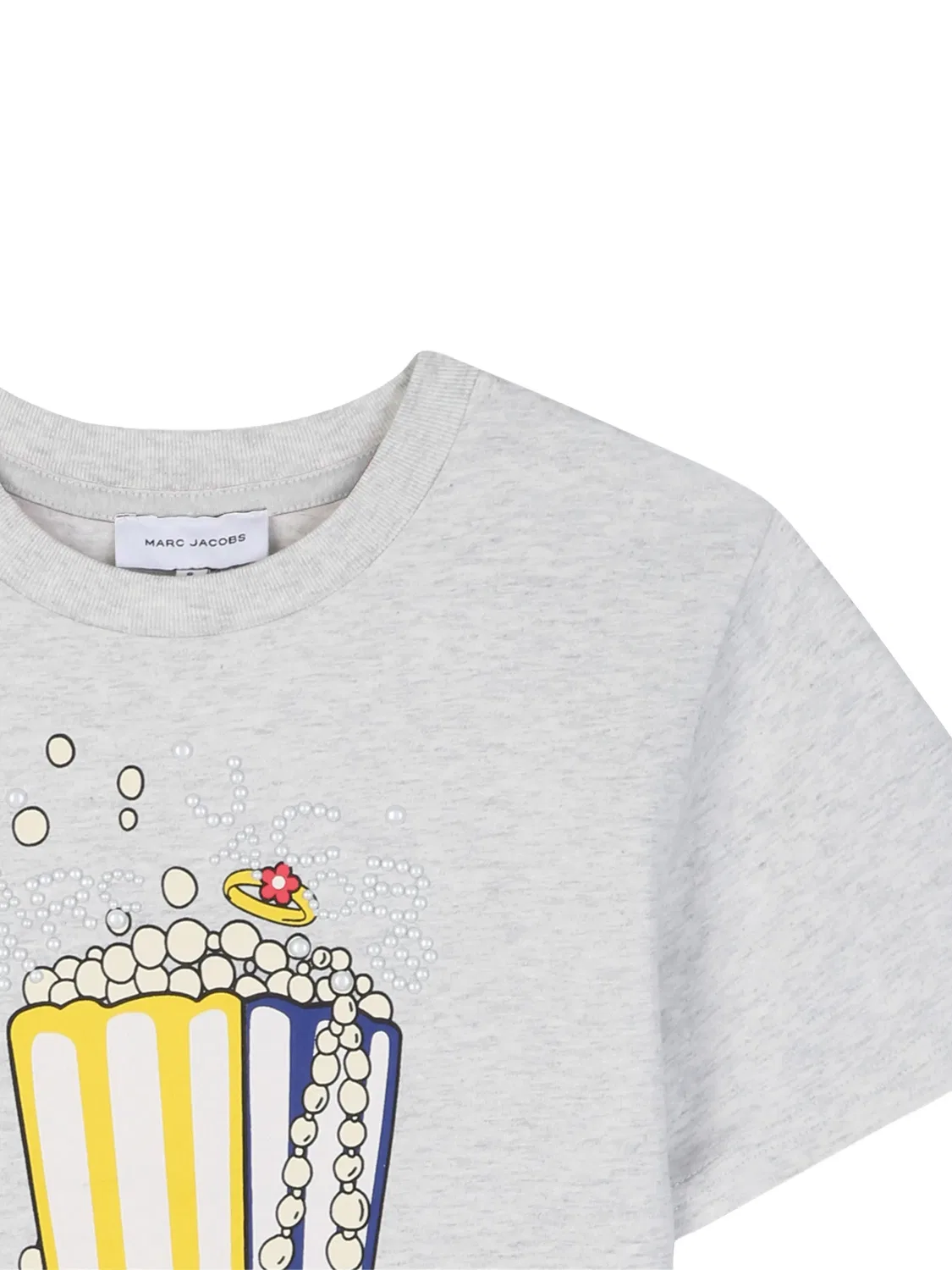 Футболка с графичным принтом Marc Jacobs Kids, серый — фото 3