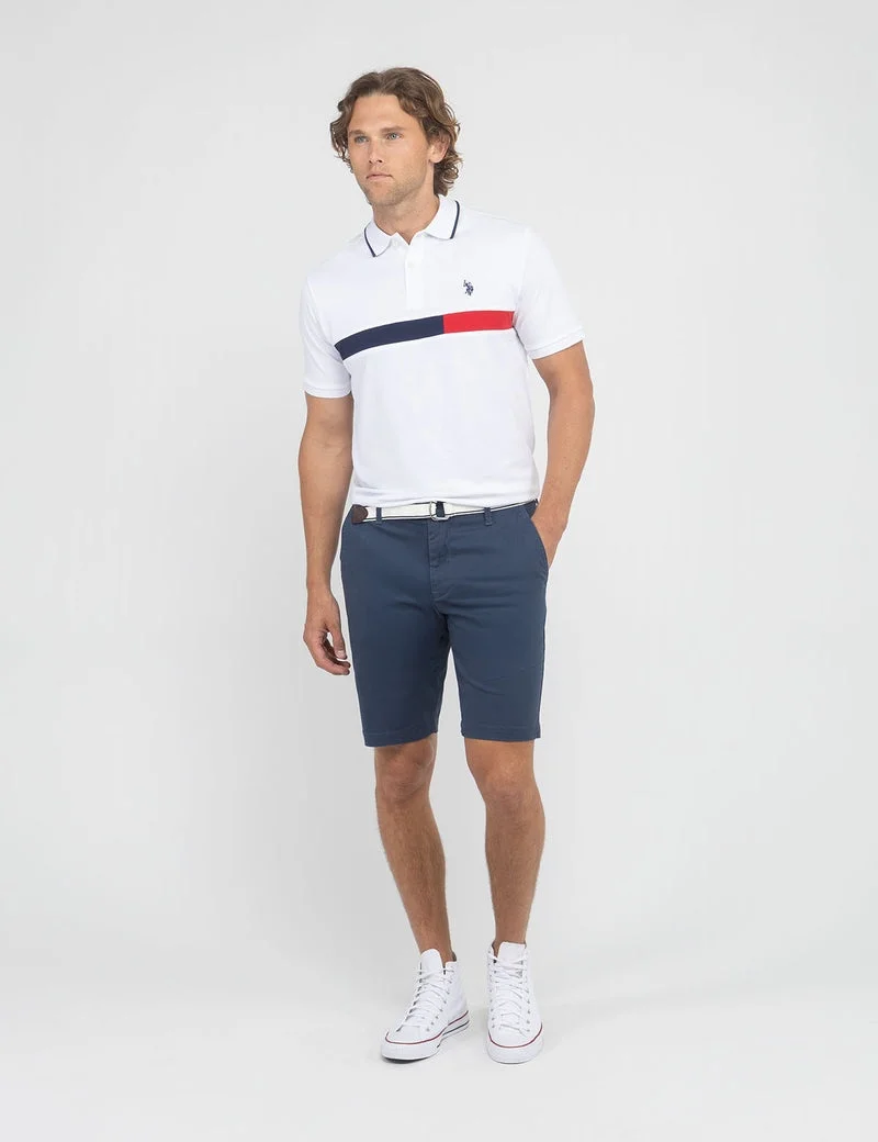 Мужские шорты U.S. Polo Assn. Hartford Belted, синий — фото 2
