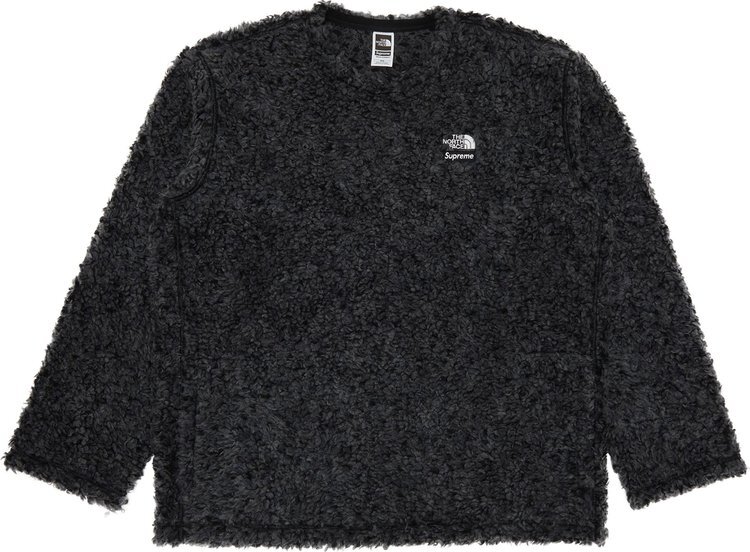 

Лонгслив Supreme x The North Face High Pile Fleece Long-Sleeve Top 'Black', черный