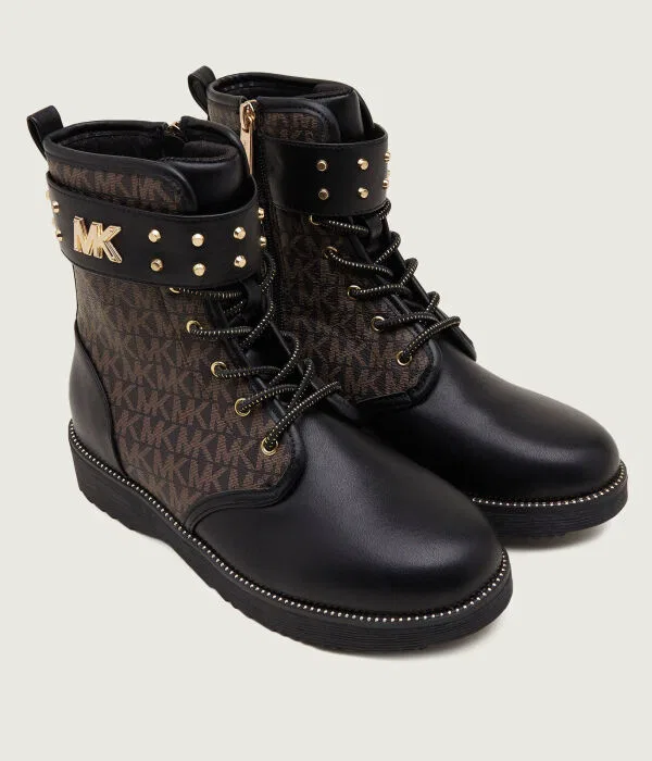 Детские ботинки для девочек из эко-кожи Stivalletti Michael Kors Kids, черный — фото 3