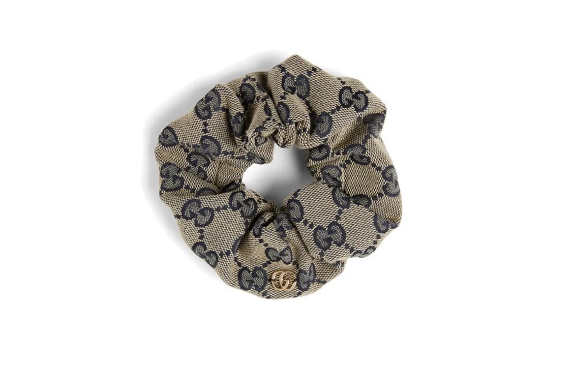 Резинка для волос с бляшкой Double G GUCCI, бежевый