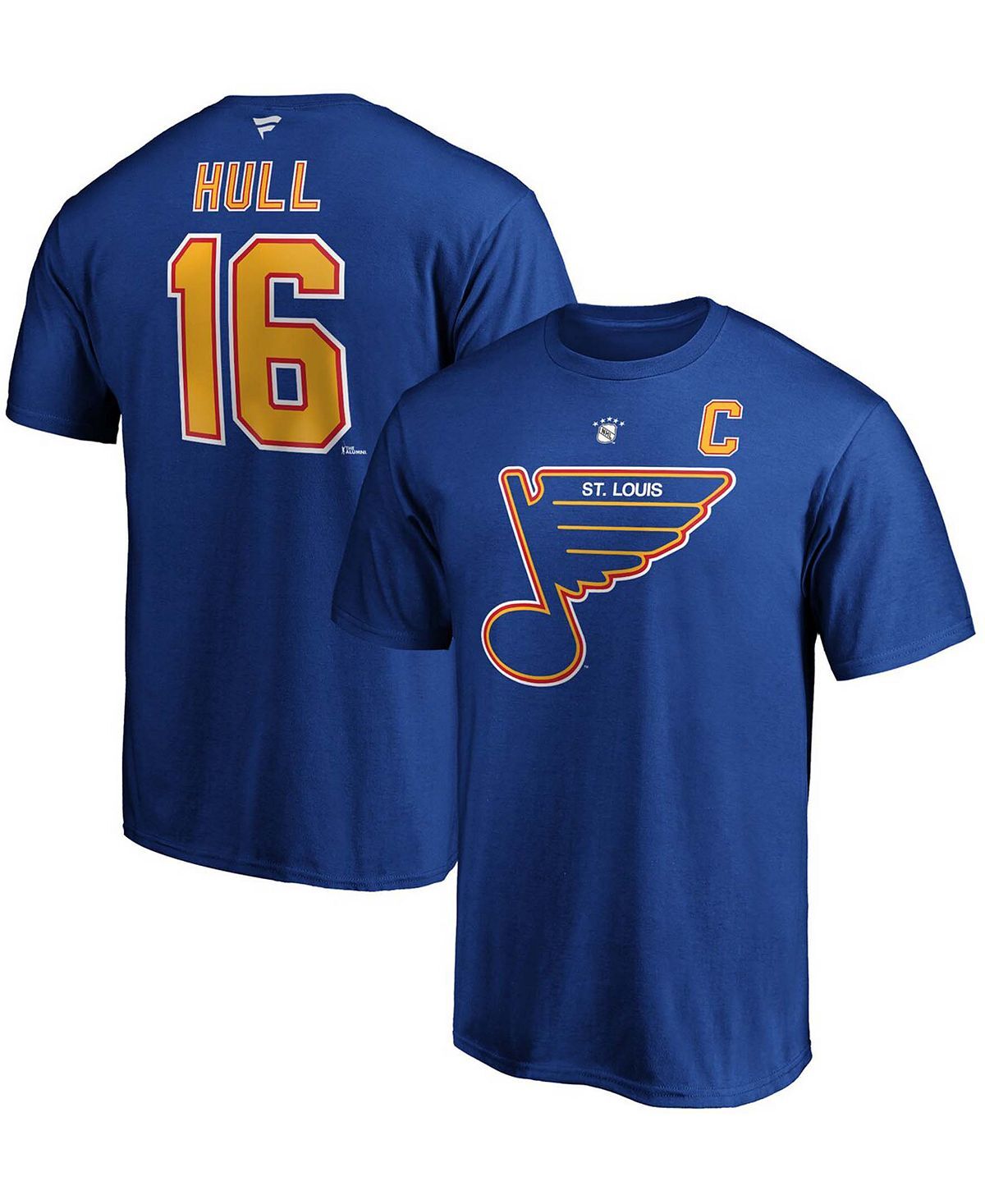 

Мужская футболка brett hull blue st. louis blues authentic stack с именем и номером игрока на пенсии Fanatics, синий