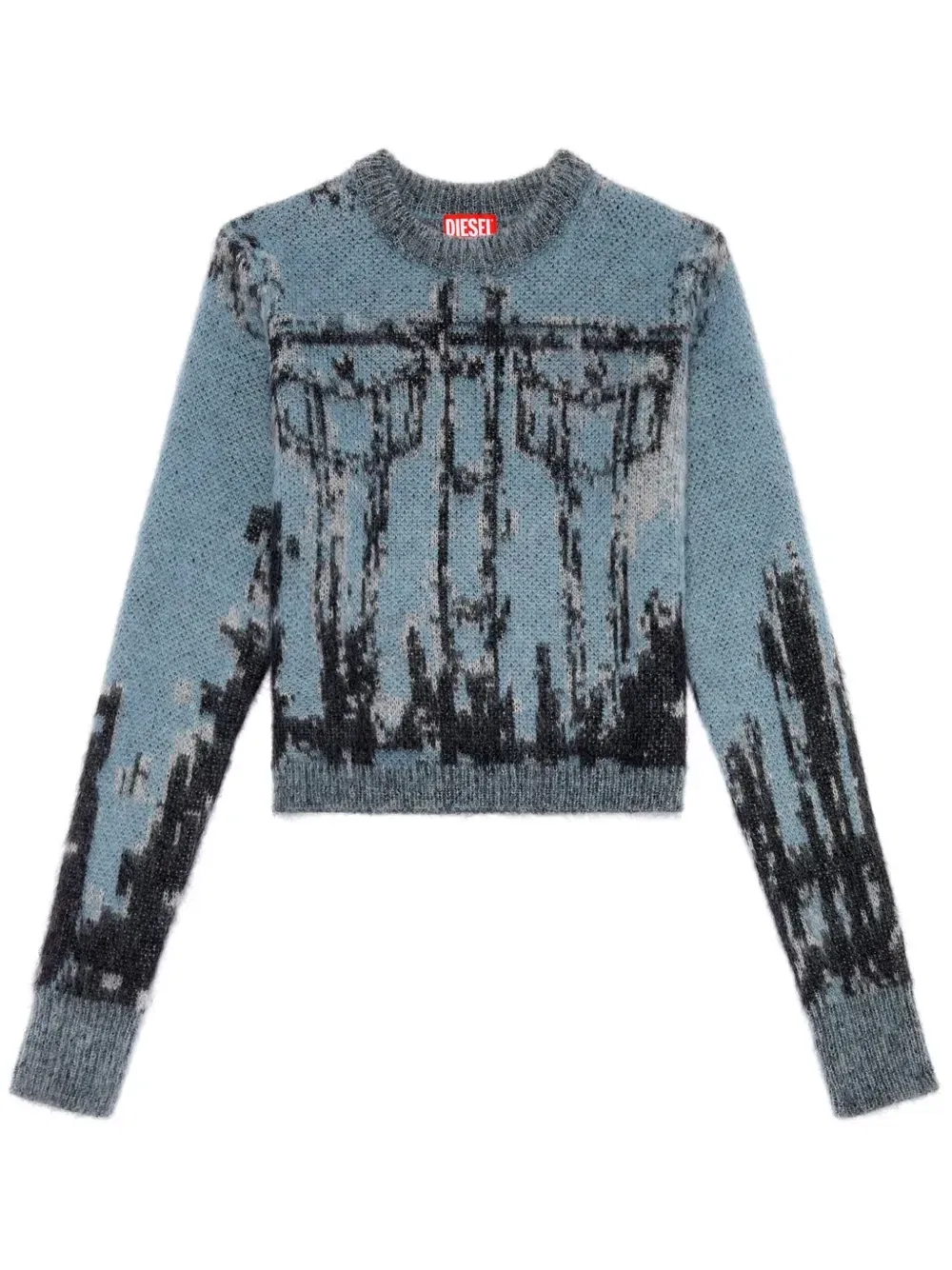 Джемпер M-Symi с круглым вырезом Diesel, синий