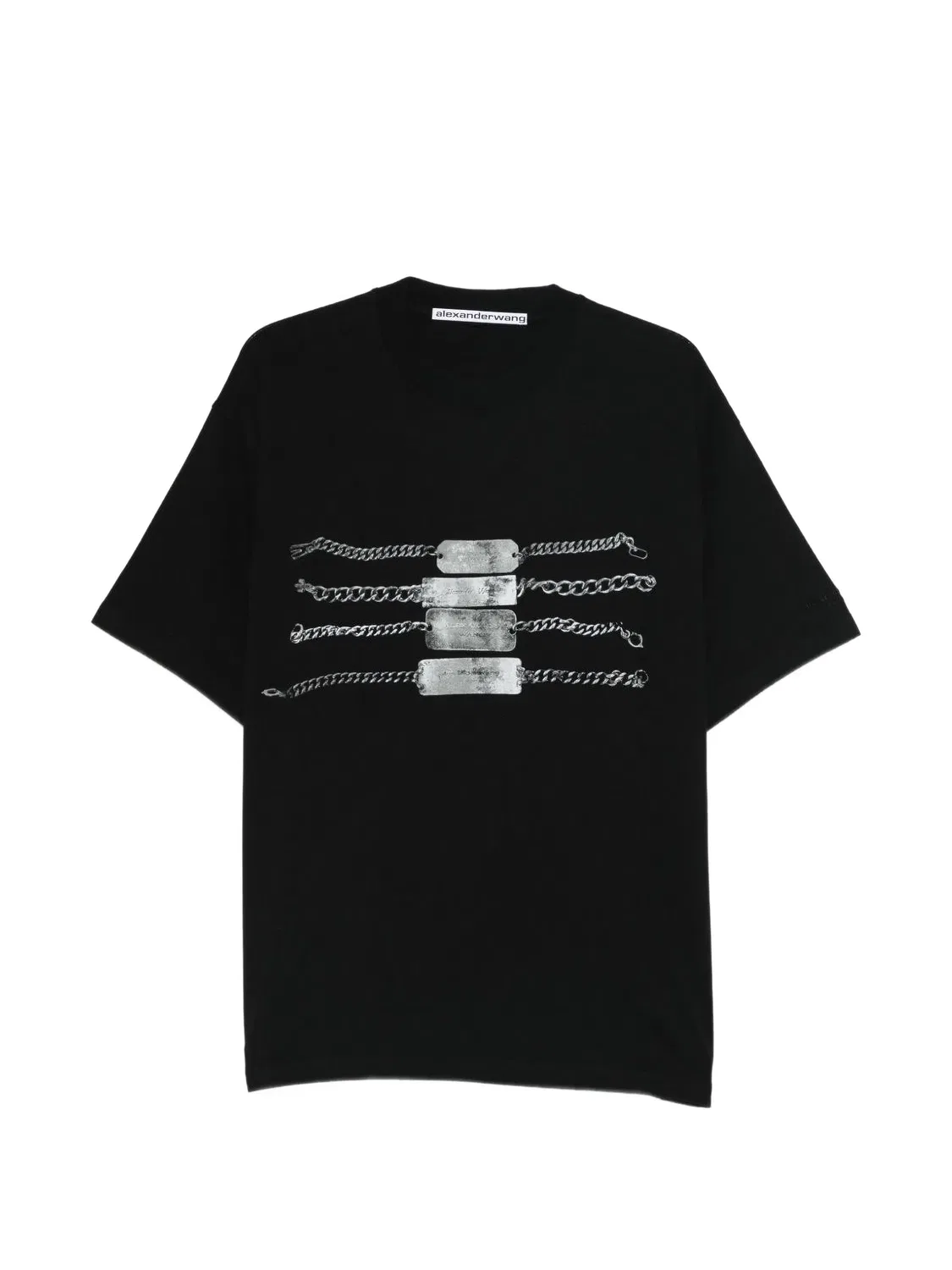 Футболка с круглым вырезом, черная Alexander Wang, черный