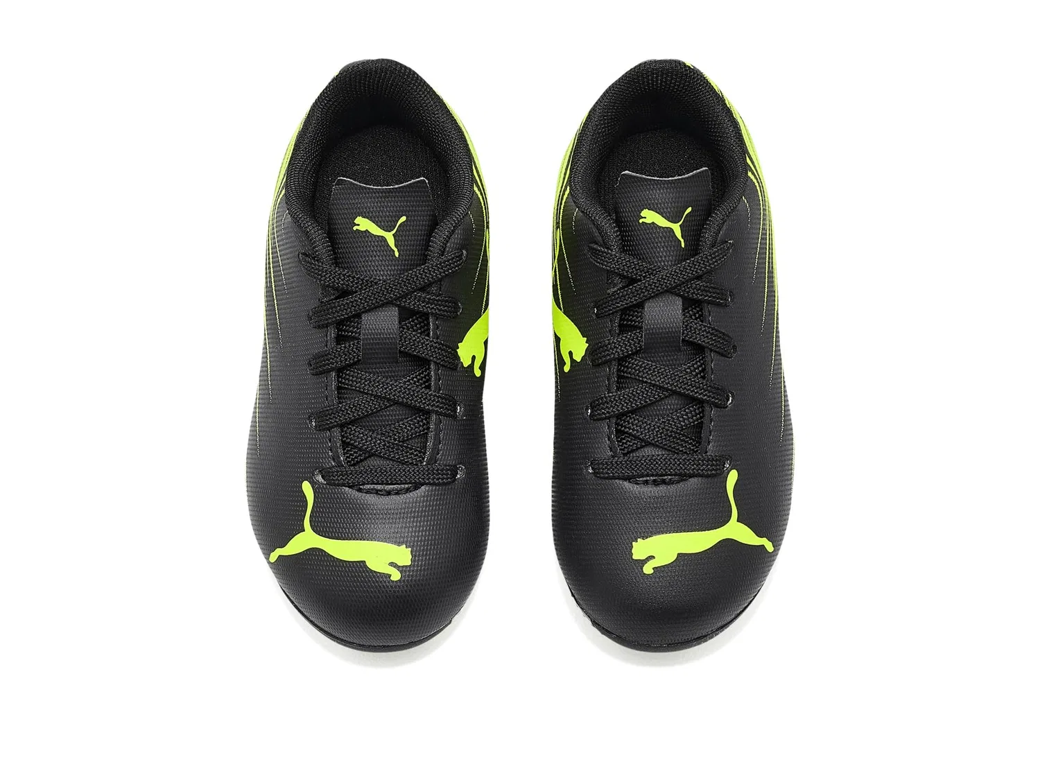 Бутсы Attacanto II Firm, Artificial Ground Soccer Cleats (для малышей, маленьких и больших детей) Puma Kids, Puma Black/Lime Squeeze — фото 3