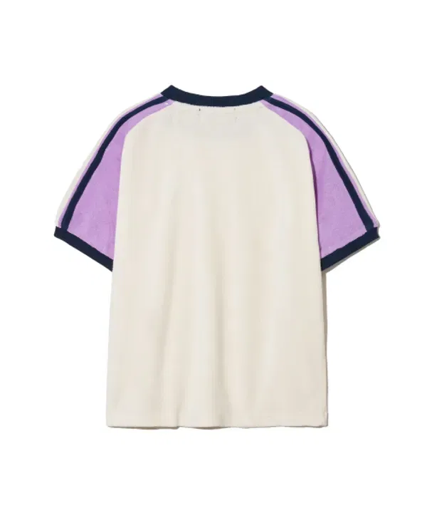 Детская футболка с коротким рукавом, терри, Kids tag terry tee, BROWNBREATH, фиолетовый — фото 3