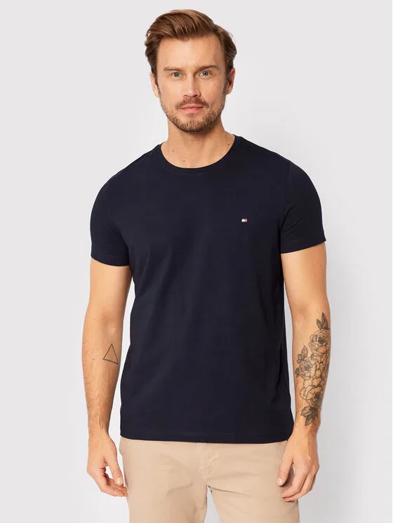 Футболка slim fit Core Stretch Tommy Hilfiger, темно-синий