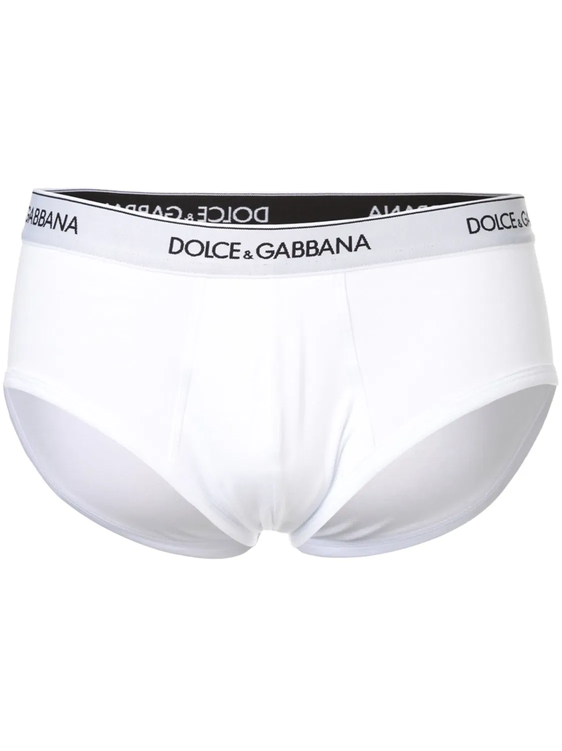 Трусы с Логотипом в Поясе (Упаковка из Двух) Dolce & Gabbana, белый