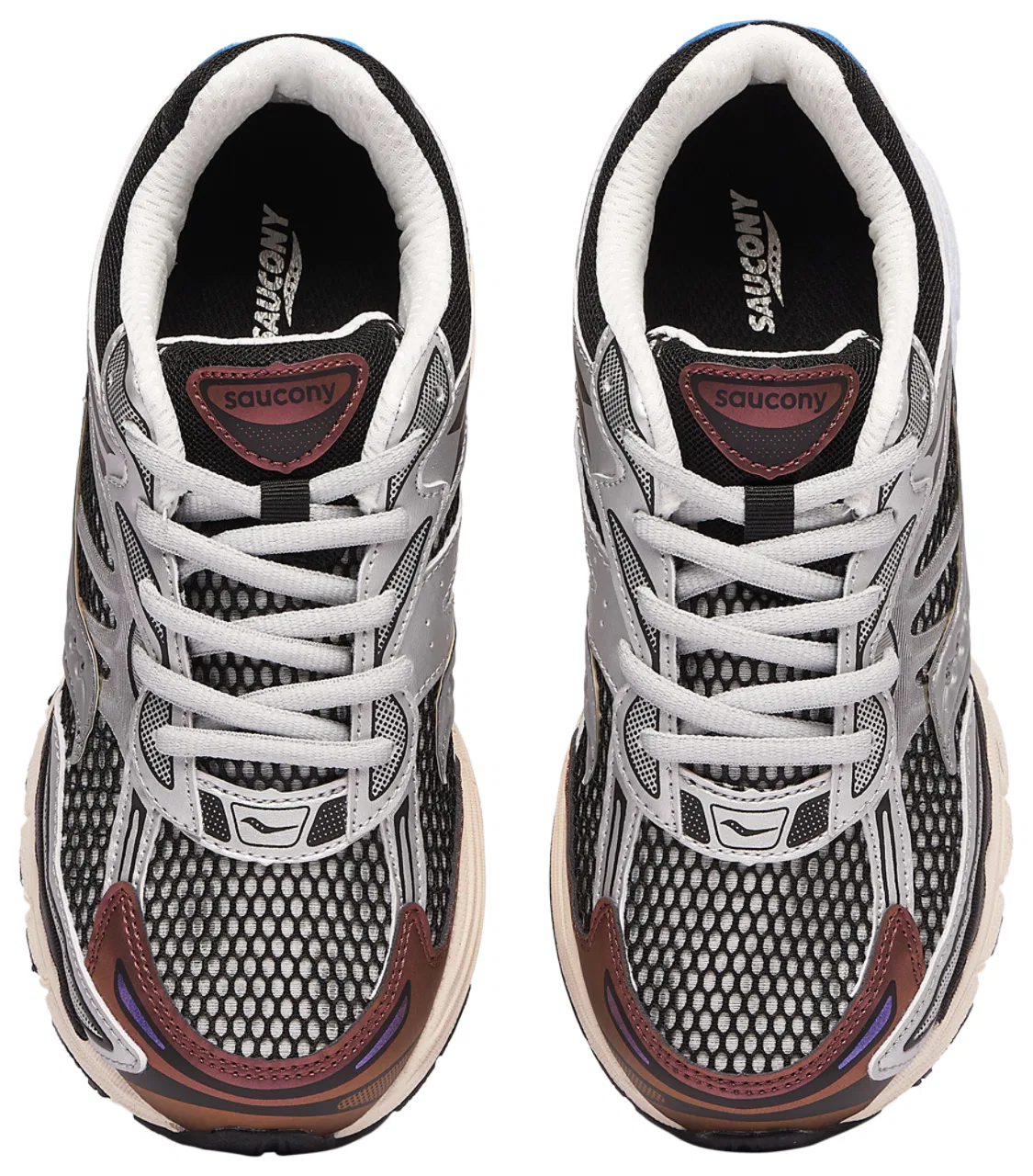 Кроссовки для мальчиков Omni 9 Saucony, цвет Black/Burgundy/Silver — фото 4