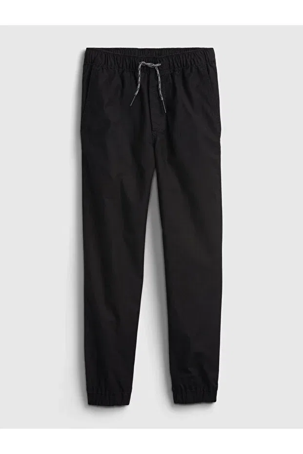 Детские спортивные штаны для мальчиков с принтом Gap Everyday Washwell Jogger, Black-004 — фото 3
