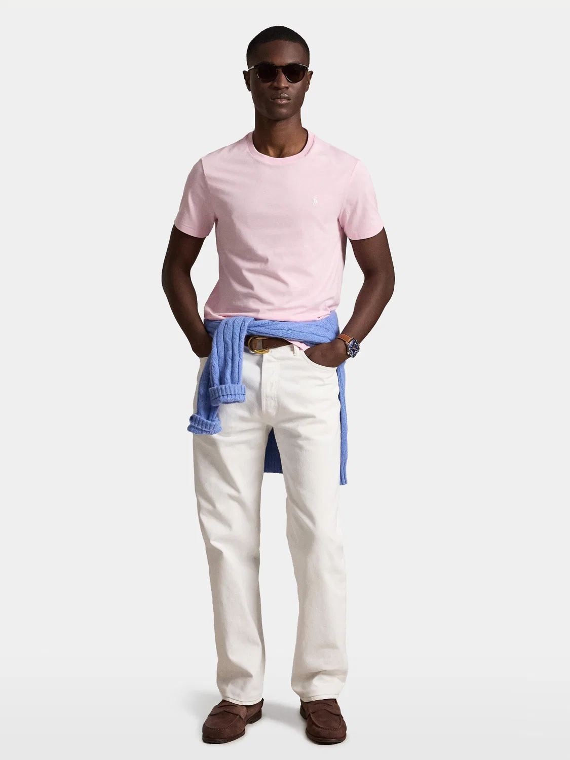 Мужская футболка стандартного кроя Polo Ralph Lauren, светло-розовый — фото 2