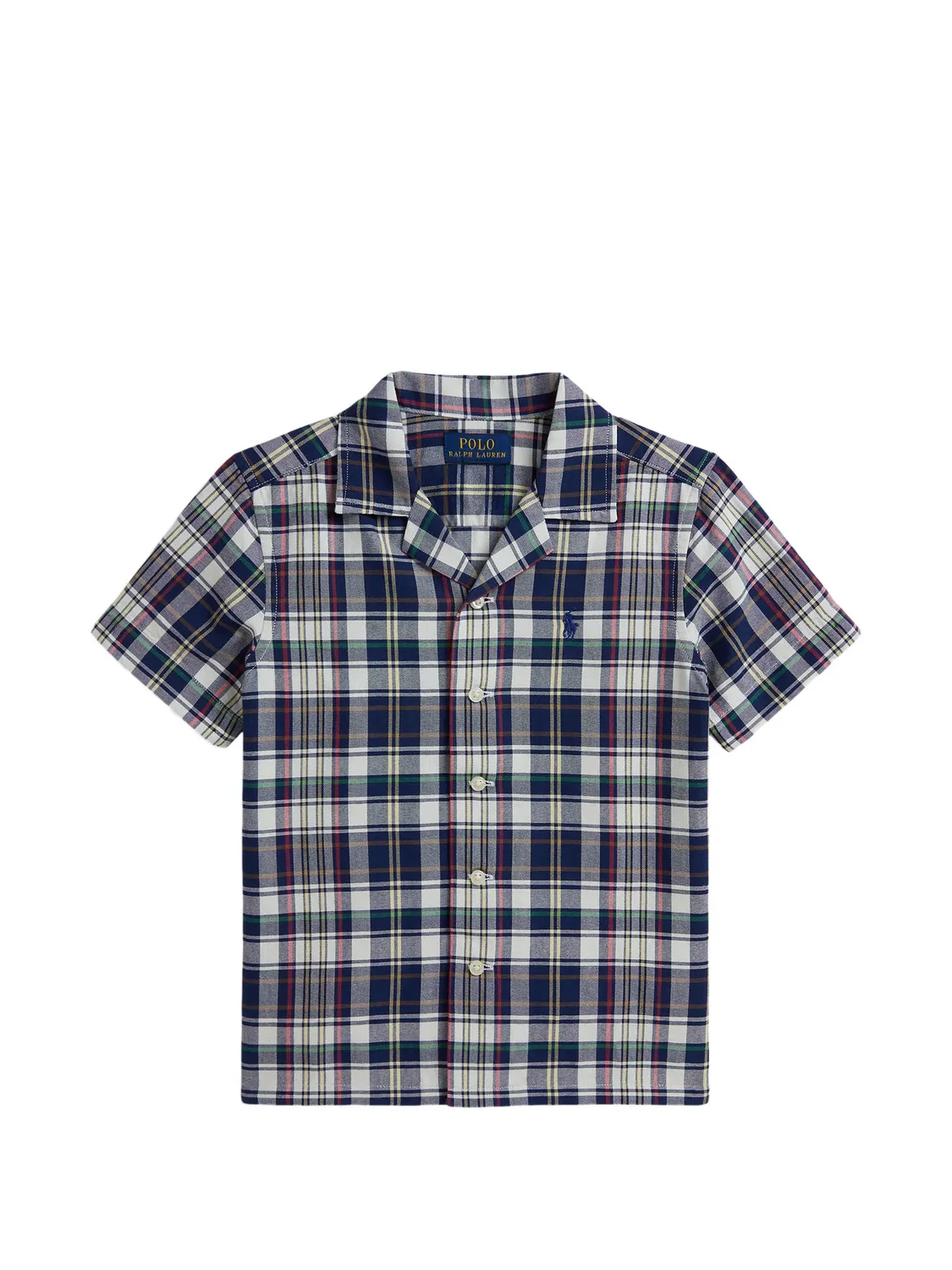 Клетчатая рубашка с короткими рукавами Polo Ralph Lauren Kids, синий