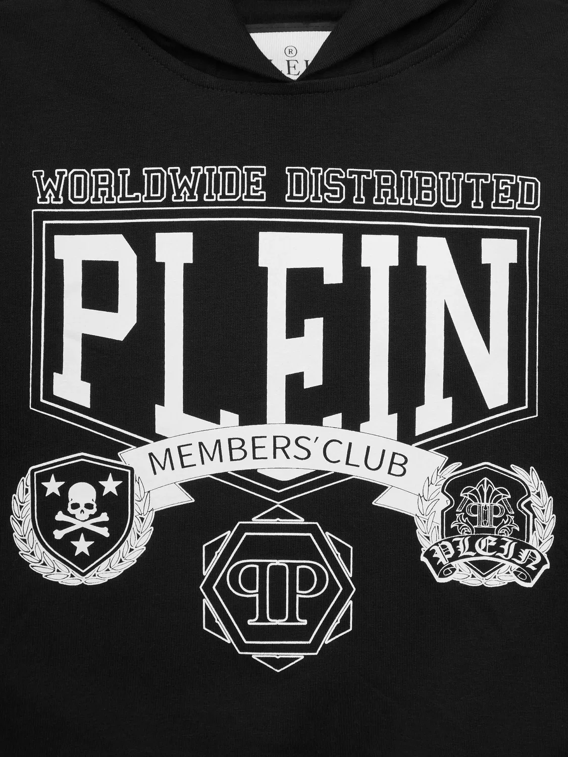 Худи с логотипом и длинными рукавами Philipp Plein, черный — фото 2