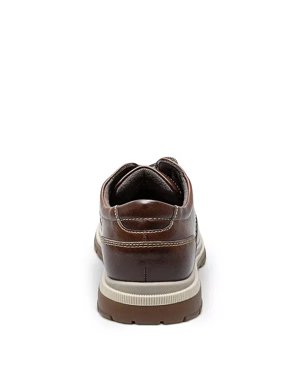Детские классические туфли для мальчиков на шнуровке Lookout Jr. Plain Toe Oxfords Florsheim Kids, Chestnut — фото 4