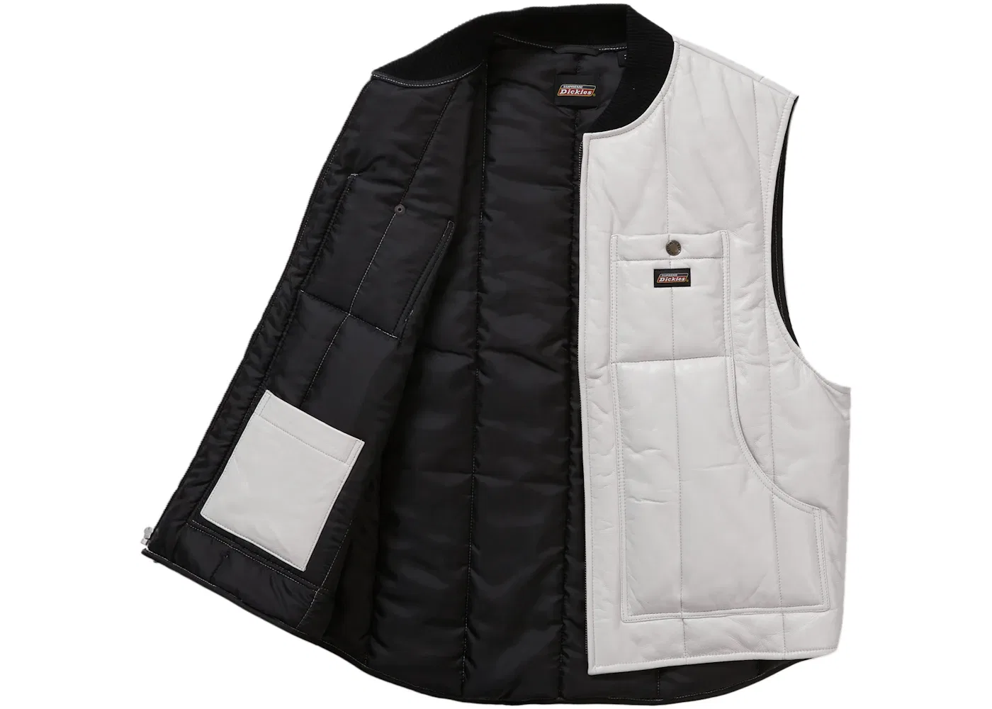 Мужской жилет Leather Work Vest Supreme, White — фото 2