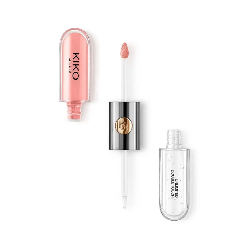 Двухэтапная жидкая помада для губ Unlimited Double Touch 101 Soft Rose KIKO Milano, 6 мл