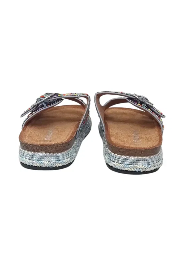 Сандалии синтетические Sandali ciabatta - mules Melania, light blue, светло-голубой — фото 3