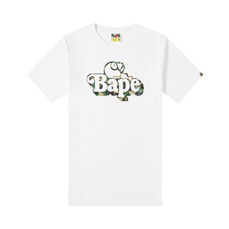 

Футболка BAPE ABC Camo Milo On Tee 'White/Green', белый