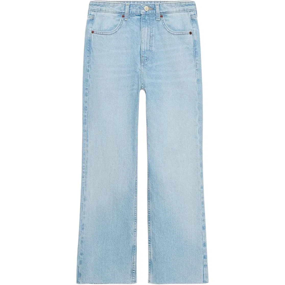 Женские джинсы клеш Light Blue ZARA, Светло-голубой