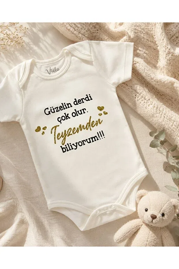 Детское боди для новорожденных с принтом Viela Gift Atelier, White