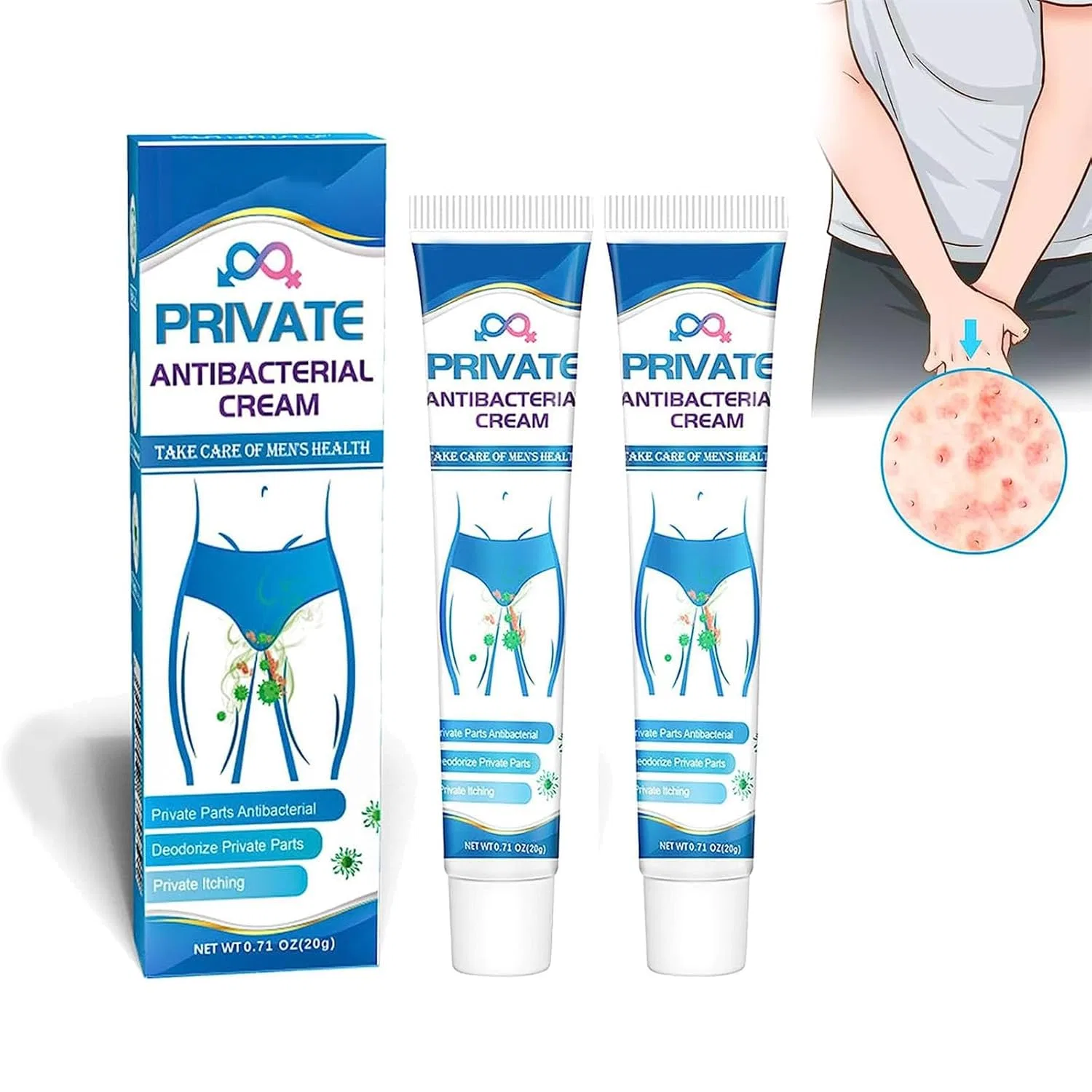 Крем для тела мужской GentX Relief Cream, Generisch, 2 шт, 20 г