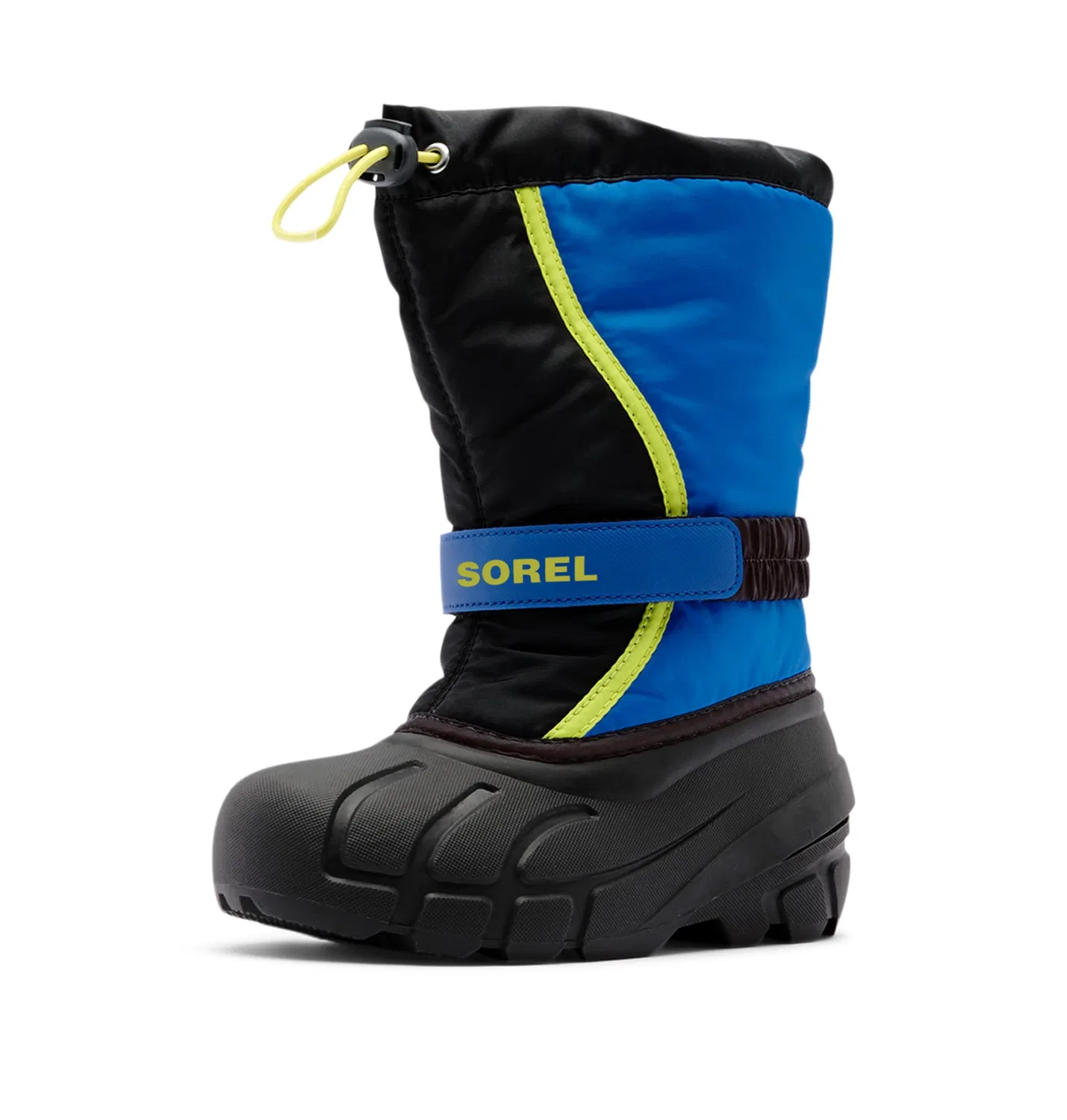 Детские зимние ботинки для мальчиков унисекс Youth Collection Flurry Boot Sorel, Black Super Blue