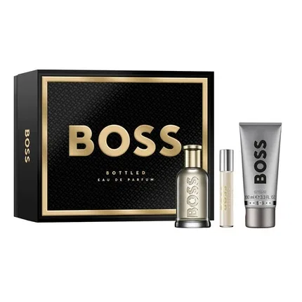 Мужской парфюмерный набор Eau De Parfum 100 мл, гель для душа 100 мл, Eau De Parfum 10 мл Boss Bottled Hugo Boss