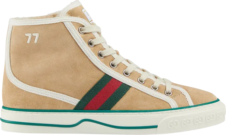 Кроссовки Gucci Wmns Tennis 1977 High Soft Caramel, коричневый — фото 2